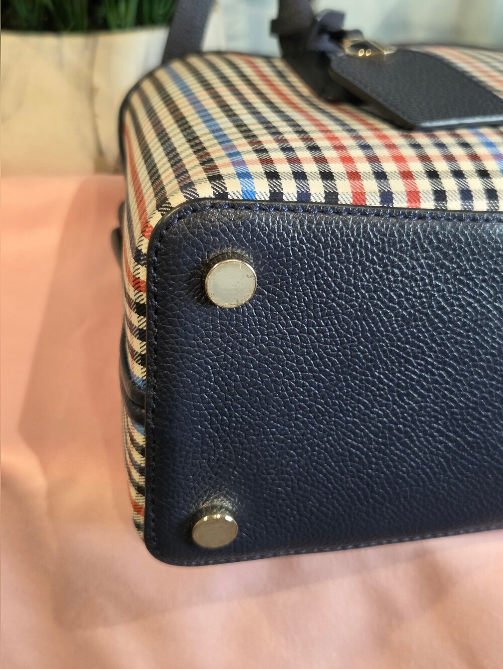 Kate Spade Margaux Plaid Satchel & Dustbag. - Picture 8 of 15